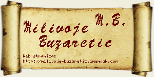 Milivoje Buzaretić vizit kartica